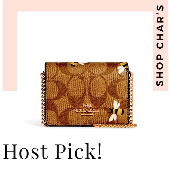 Coach Handbags - COACH Bee Monagram wallet on chain Brand New